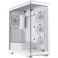 Einarex EXCS-PR-700R-W, Midi Tower, PC, Blanc, ATX, Micro ATX, Mini-ITX, Acier, Verre trempé, Gaming
