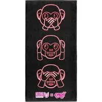 Otso Emoji Monkey Neon Microfiber Towel Noir