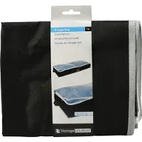Storage solutions Unterbettkommode mit Sichtfenster & Handgriff, 100 x 45 x 16 cm, schwarz