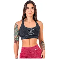 Nebbia Washed Medium-support Golden Age 778 Sports Bra Noir S Femme