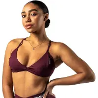 Nebbia Medium-support Twist-knot 423 Sports Bra Violet L Femme