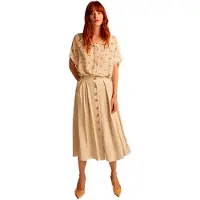 & Me Vivien Midi Skirt Beige 42 Femme