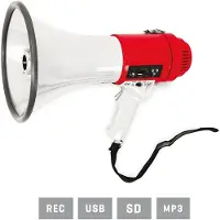 Fonestar 25 W Megaphone avec port USB Enregistreur, 23 cm de diamètre.