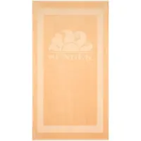 Sundek Jacquard Terry Logo And Frame Towel Marron