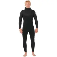 Rip Curl Dawn Patrol 6/4 Mm Long Sleeve Chest Zip Hooded Neoprene Suit Noir M Homme