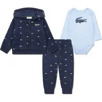 Lacoste Kids Print Fleece Long Sleeve Set Bleu 6 Months Enfants