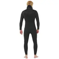 Rip Curl Dawn Patrol 5/4 Mm Long Sleeve Chest Zip Hooded Neoprene Suit Noir MT Homme
