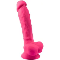 Silexd - vibromasseur avec ventouse et testicules - télécommande - rose