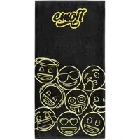 Otso Emoji Neon Faces Microfiber Towel Noir
