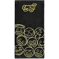 Otso Emoji Neon Faces Microfiber Towel Noir
