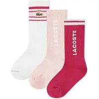 Lacoste Kids Stripe Crew Socks 3 Pairs Multicolore EU 23 1/2-27 Fille