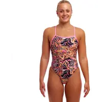 Funkita Tie Me Tight One Piece Swimsuit Multicolore AUS 14 Femme