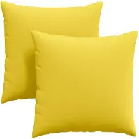 vidaXL Coussins de canapé 2 pcs Jaune clair 60 x 60 cm tissu