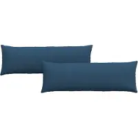 vidaXL Coussins de canapé 2 pcs Bleu 120 x 40 cm tissu