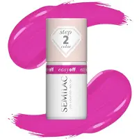 Semilac Vernis à Ongles Gel Easy Off Étape 2 (Magenta Crush, Vernis effet gel)