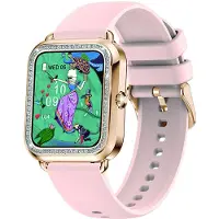 Avizar Montre Connectée Modèle Maria en Acier Inoxydable avec Suivi Santé et Appels Rose