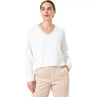 Garcia L50244 V Neck Sweater Blanc 2XL Femme