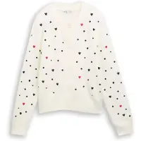 Tom Tailor DENIM Cardigan rouge sang / noir / blanc cassé