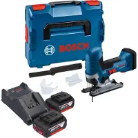 Bosch GST 18V-125 S Professional Scie sauteuse sans fil 18 V 125 mm Brushless + 2x batterie 5,0 Ah + chargeur + L-Boxx