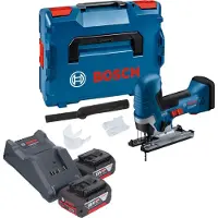 Bosch GST 18V-125 S Professional Scie sauteuse sans fil 18 V 125 mm Brushless + 2x batterie 4,0 Ah + chargeur + L-Boxx