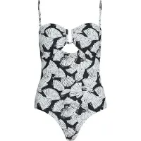 Karl Lagerfeld Maillot de bain 'Fan' noir / blanc cassé