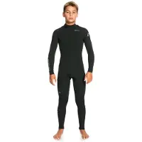 Quiksilver Everyday Sessions 2 Mm Junior Long Sleeve Back Zip Neoprene Suit Noir 12 Years Garçon