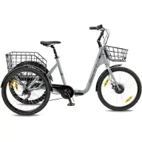 Monty Trike Nuke24 Sunrace 2025 Folding Electric Bike Argenté M / 417Wh