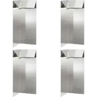 vidaXL : Clôture anti-limaces, 4 pièces, 10 x 10 x 25 cm, acier inoxydable, argenté