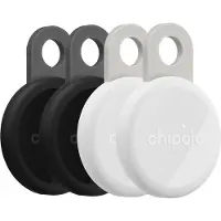 Chipolo LOOP Schwarz/Weiss 4-Pack (Android, iOS), Traceur, Blanc, Noir