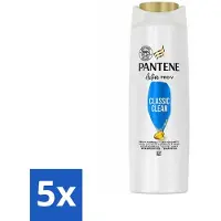 Pantene - Shampooing - Classic Clean - Nettoyage rafraîchissant - Pour cheveux normaux - 225 ml - Pack avantage - 5 pièces