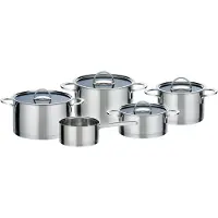 GSW Elegance - Set de 9 ustensiles de cuisine en acier inoxydable - Tous les plans de cuisson y compris l'induction