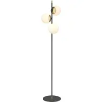 Maytoni Nostalgia Lampadaire Moderne À Bras Multiples Or Mat, Abat-Jour En Verre