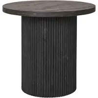 Ebuy24 Boavista table d'angle Ø48cm marron foncé.