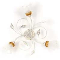 ONLI Lancia Plafonnier Semi-Affleurant À Bras Multiples, Blanc
