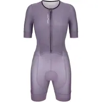 Santini Leaf Short Sleeve Trisuit Violet 2XL Femme