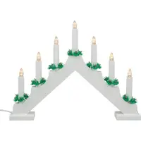 Idena 31837 Adventsleuchter LED Dekoleuchte weiß