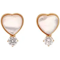 NAEMI Boucles d'oreilles or / rose pastel / transparent
