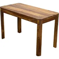 FineBuy Table de salle à manger en bois massif de Sheesham 120cm pour jusqu'à 6 personnes - Table de salle à manger rectangulaire au design campagnard - Table de cuisine faite main
