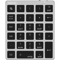 Logilink ID0212 Wireless 28-Tasten-Keypad BT 5.0, space-grau
