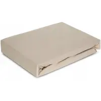 Eurofirany Feuille de Jersey avec 140x200 cm de coton élastique beige couleur 190 g/m2 Prime Eurofirana (140 x 200 cm)