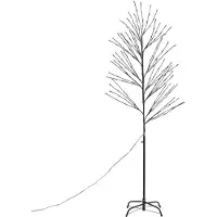 QAZQA Sapin de Noël noir 200 cm avec LED IP44 - Vixen