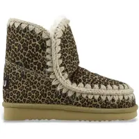 Mou pour femme. MU.FW101001D Bottes Eskimo 18 en ponyskin à imprimé animalier (37), Cuir, Plat, Aucun, Casuel, Neige