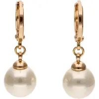 Faina Boucles d'oreilles or rose / blanc perle