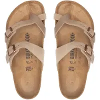 Birkenstock - Sandales en cuir huilé - Mayari Oiled Leather Regular Tobacco Brown pour Femme en Cuir - Taille 38 - Marron