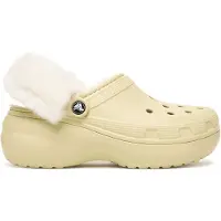 Crocs Sabots Classic Platform Fuzz Lined Clog Femmes