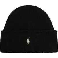 Ralph Lauren Bonnet 'PONY' noir / blanc