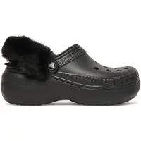 Crocs Chaussures Classic Platform Fuzz Lined 212854BLK