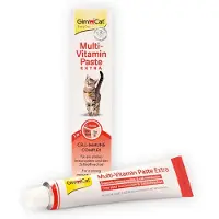 GimCat Pâte Multi-Vitamin Extra - Snack Pour Chats Avec Du Bêta-Glucane Des Oméga-3 Et Oméga-6 Pour Une Protection Cellulaire Saine - 1 Tube 1 100 G