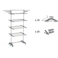 Kitchen Move Séchoir à linge 30m 4 niveaux + accessoires - - BAT-TR-27S - extra