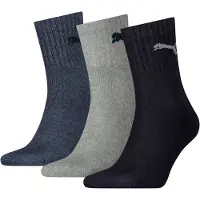 Puma Chaussettes - Short Crew - 3 Pack - Marine/Grey/Shadow Blue - - 39/42 - Chaussettes